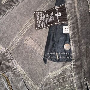 7 For All Mankind Militia Green Denim